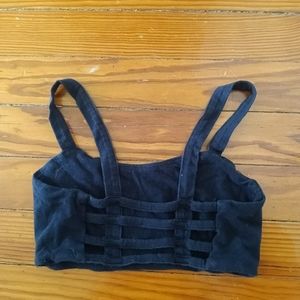 Charlotte Russe caged back crop top